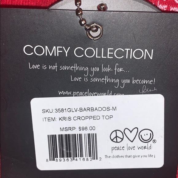 NWT An Original Red Happy Top w/Black Velvet Ties - Picture 6 of 8